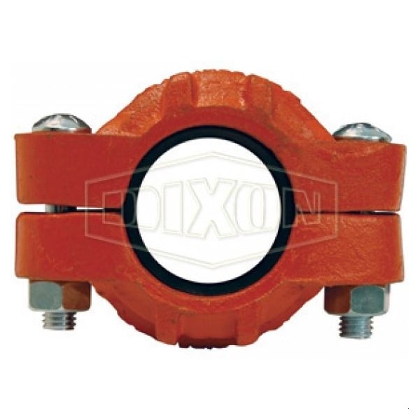 Dixon S Hex Size Standard Pipe Coupling with EPDM Gasket, 6 in Nominal, Grooved End Style, Ductile Iron, D C16 - main